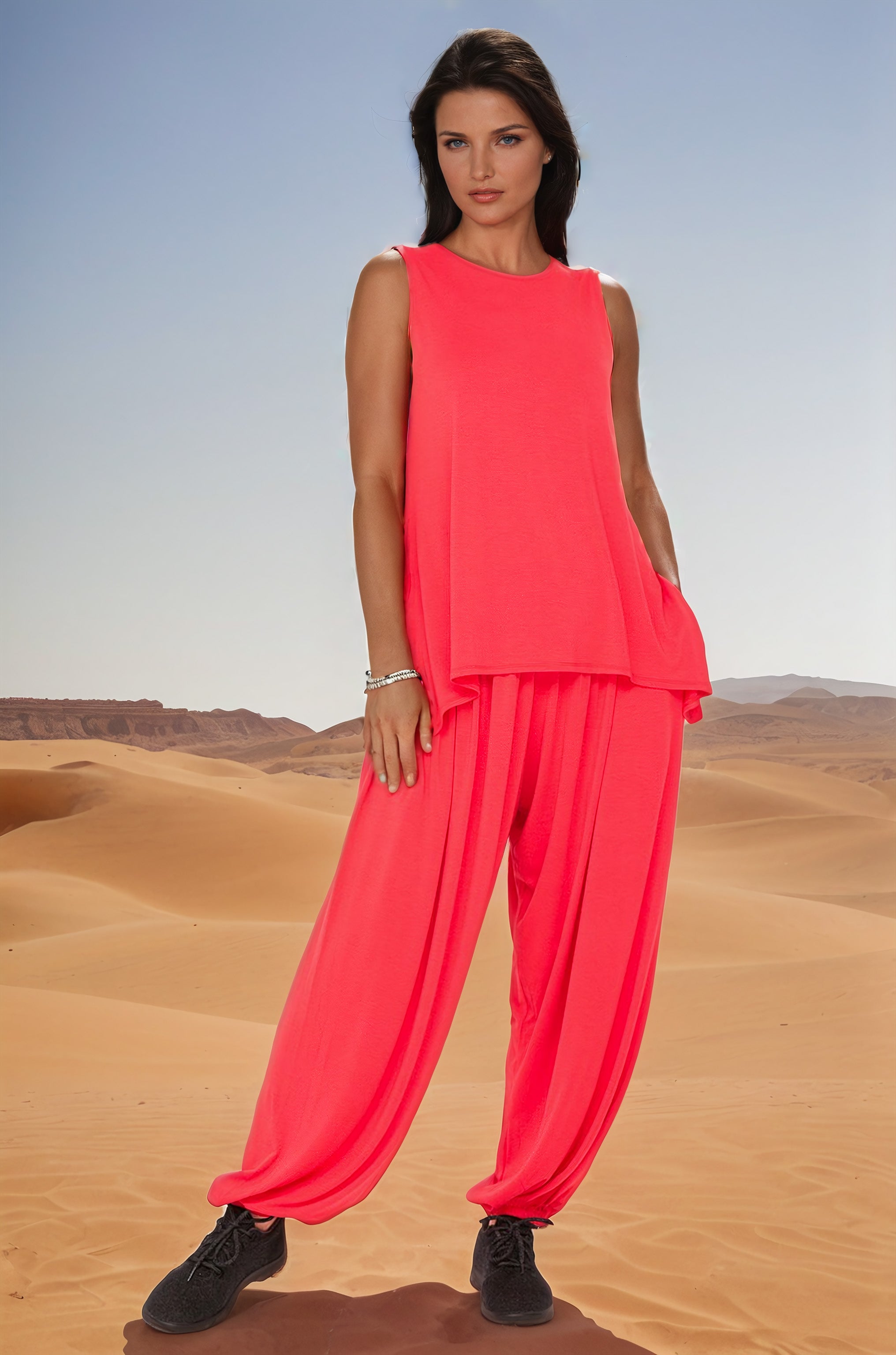RelaxFlow Athleisure Pants Berry Red