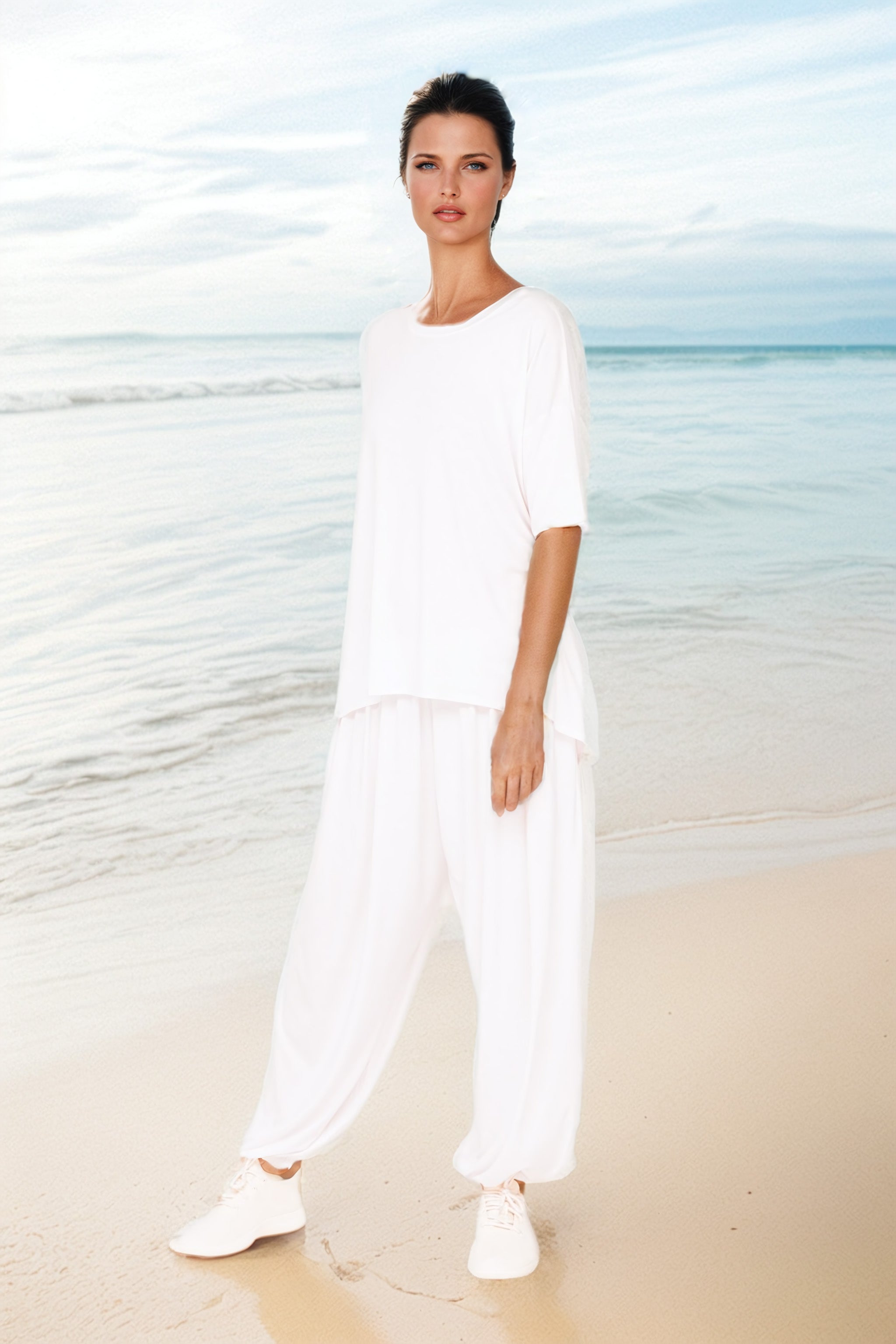RelaxFlow Athleisure Pants Pure White