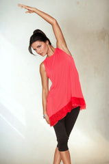 Sheer Comfort Mesh Tank Berry Red/Fiery Red