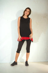 Sheer Comfort Mesh Tank Black Onyx/Fiery Red